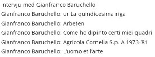 sezione dedicata a Gianfranco Baruchello in OEI n 67/68, 2015